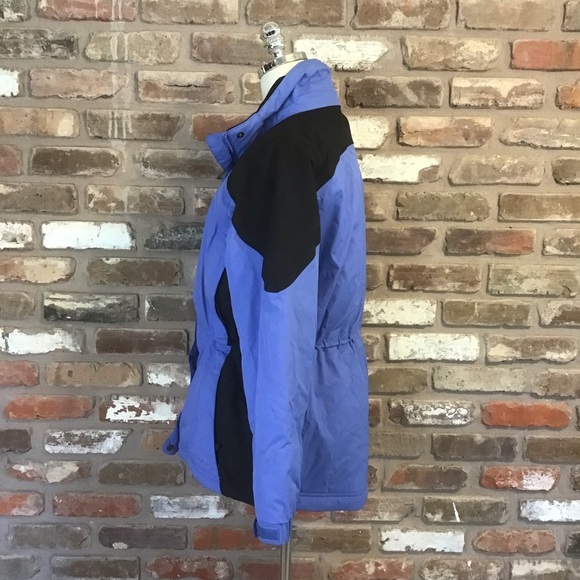 L.L. BEAN Woman’s Blue/Black Cinched Waist Ski Winter Primaloft Jacket Coat M - Picture 3 of 8